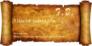 Tibold Daniella névjegykártya